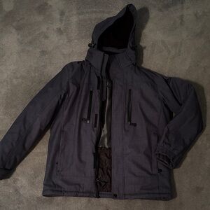 ZeroXposur Men's Dark Gray Hooded Performance Ski Jacket